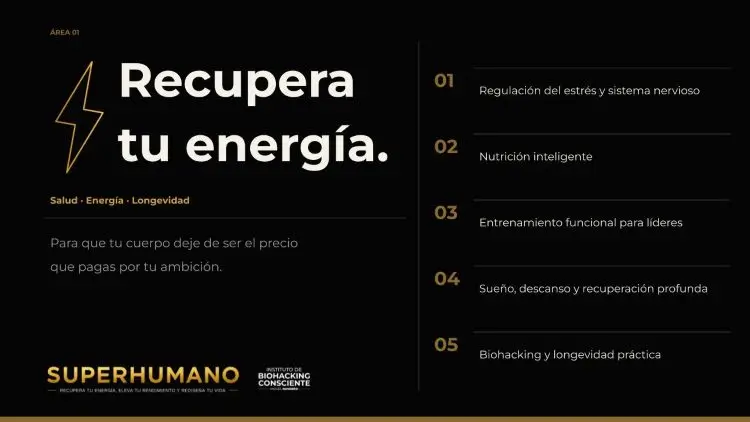 Primer área del programa de superhumano.